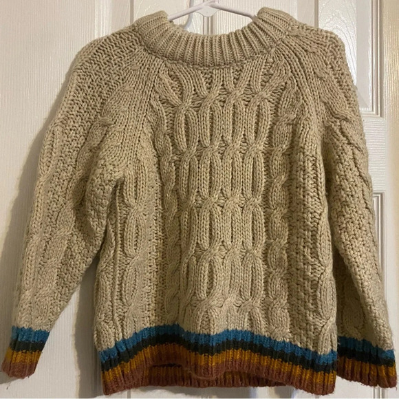 HTF Zara Chunky Accent-Striped Knit Sweater - Picture 3 of 7